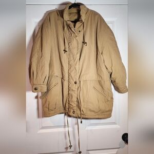 Colvera Vintage Tan Hooded Jacket Minor Flaws